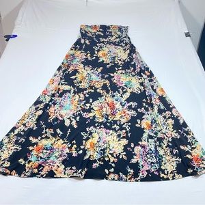 LulaRoe Floral A-line Dress Maxi Skirt Slinky One Maxi Endless Possibilities XS